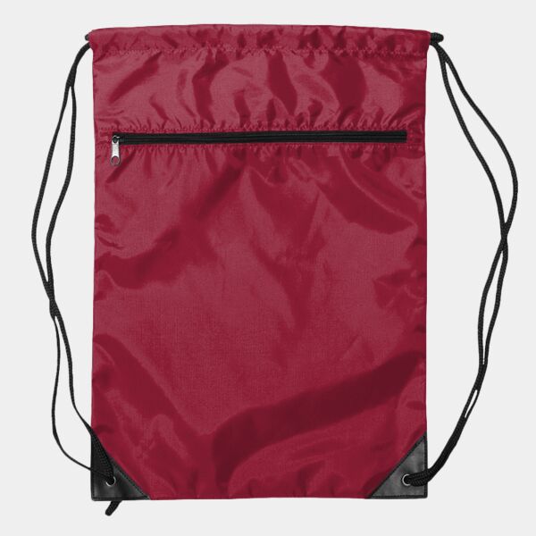 Zippered Drawstring Backpack Thumbnail